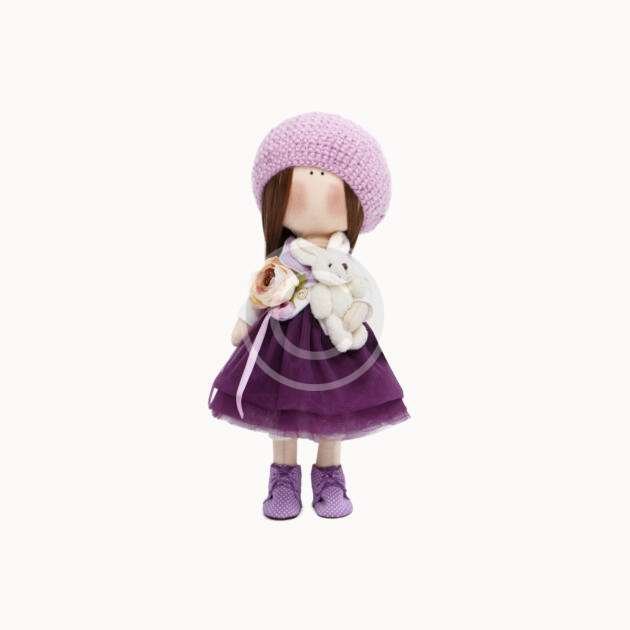 Purple tilda doll